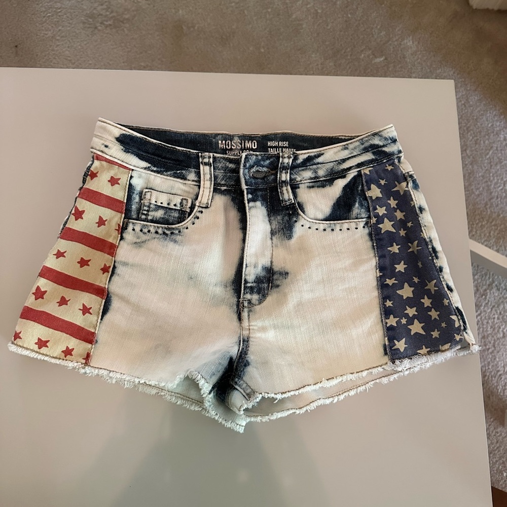 American Flag Jean Shorts - Picture 2 of 6